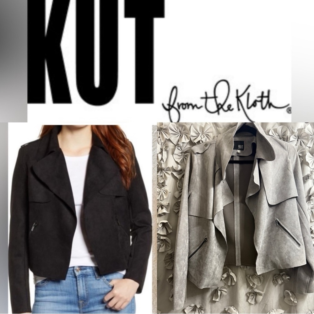 Gray Kut from the Kloth Faux Suede Jacket